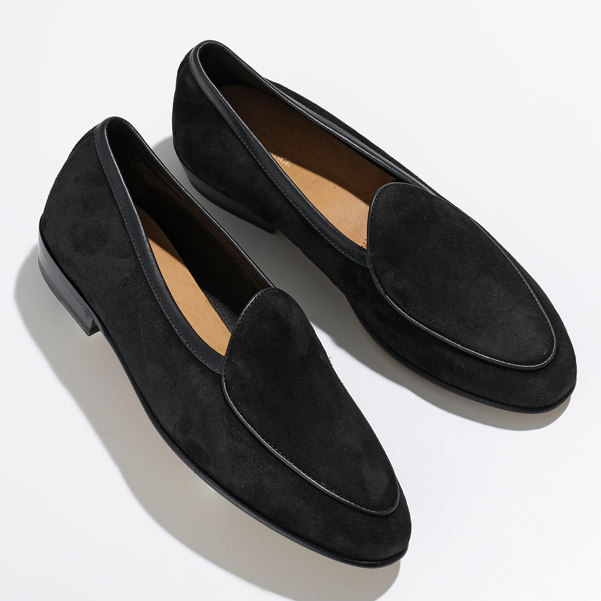 BAUDOIN&LANGE ボードインアンドランジ ローファー Sagan Classic Plain サガンクラシック プレーン MC1D128106 メンズ スウェード 靴 Black 42,032円