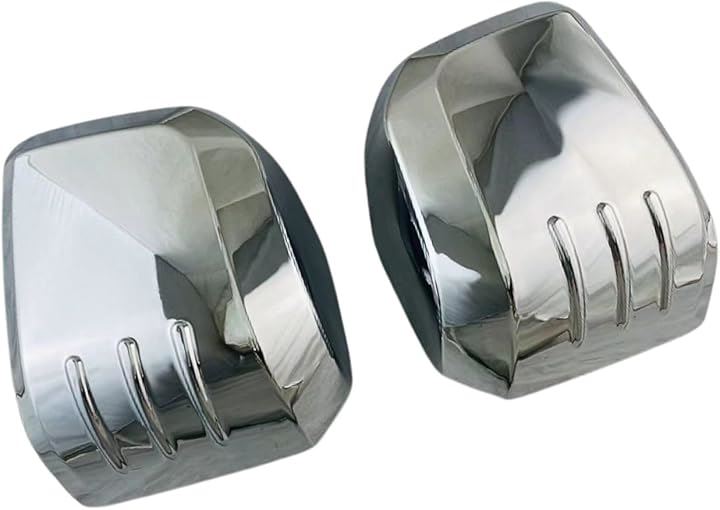 互換品 ハイエース ドアミラー サイドミラー カバー 200系 6型 7型 8型 左右セット 貼るだけ かんたん装着 (シルバーメッキ)