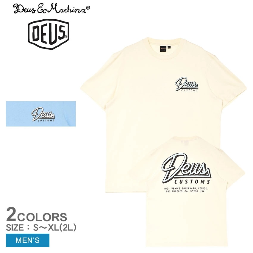 エクス マキナ CONDUIT TEE DMP251947A メンズ 半袖 トップス ストリート カジュアル おしゃれ ロゴ ホワイト 白 ブルー 青