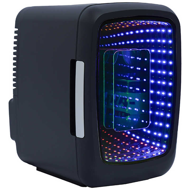 サンコー　インフィニティミラー卓上冷蔵庫4L(ブラック) PYZONE(パイズワン)　LESEREHBK