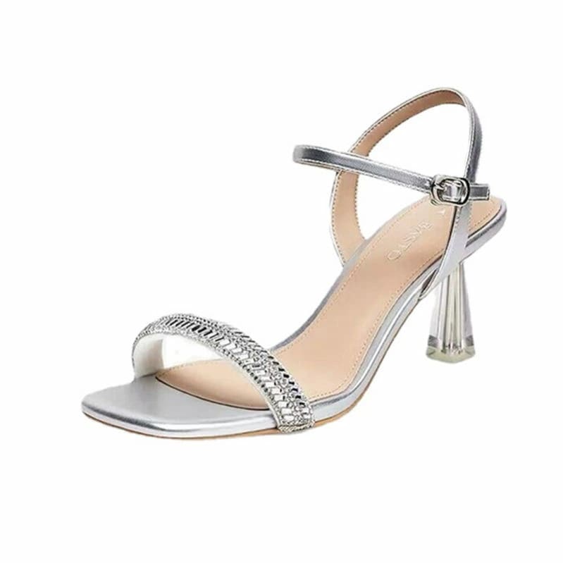 1000円OFFクーポン サンダル ハイヒール ピンヒール アンクルストラップ 7センチ ストラップ シンプル ドレスシューズ レディース キャバサンダル カジュアル 美脚サンダル お呼ばれ ドレス