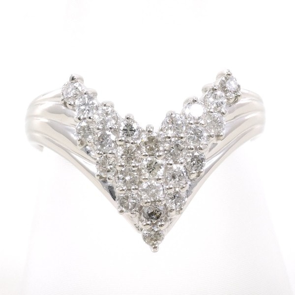 PT900 プラチナ リング 指輪 12号 ダイヤ 0.50 総重量約3.3g ジュエリー 中古