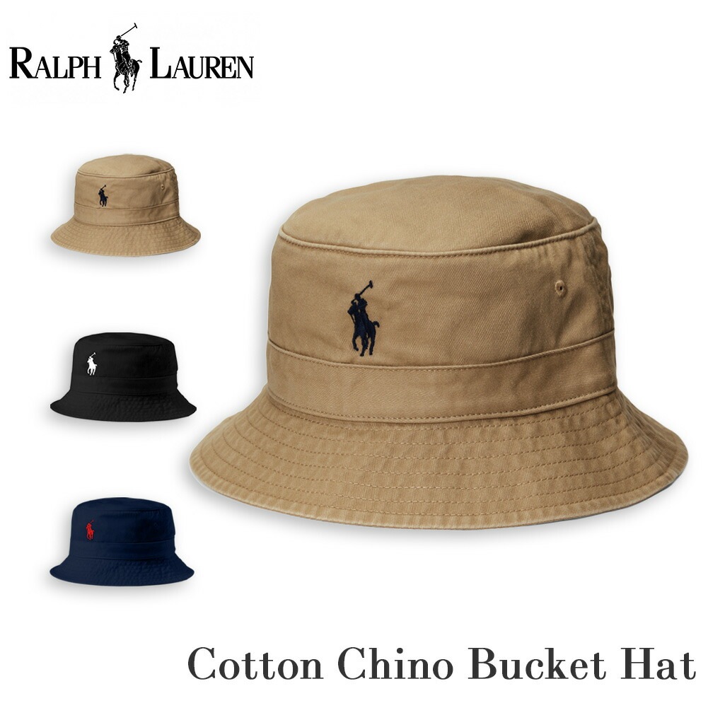レディース メンズ バケットハット 710798567 ネイビー ブラック タン コットン 春夏 秋冬 オールシーズン 帽子ラルフ ハット ワンポイント 男女兼用 ギフト プレゼント