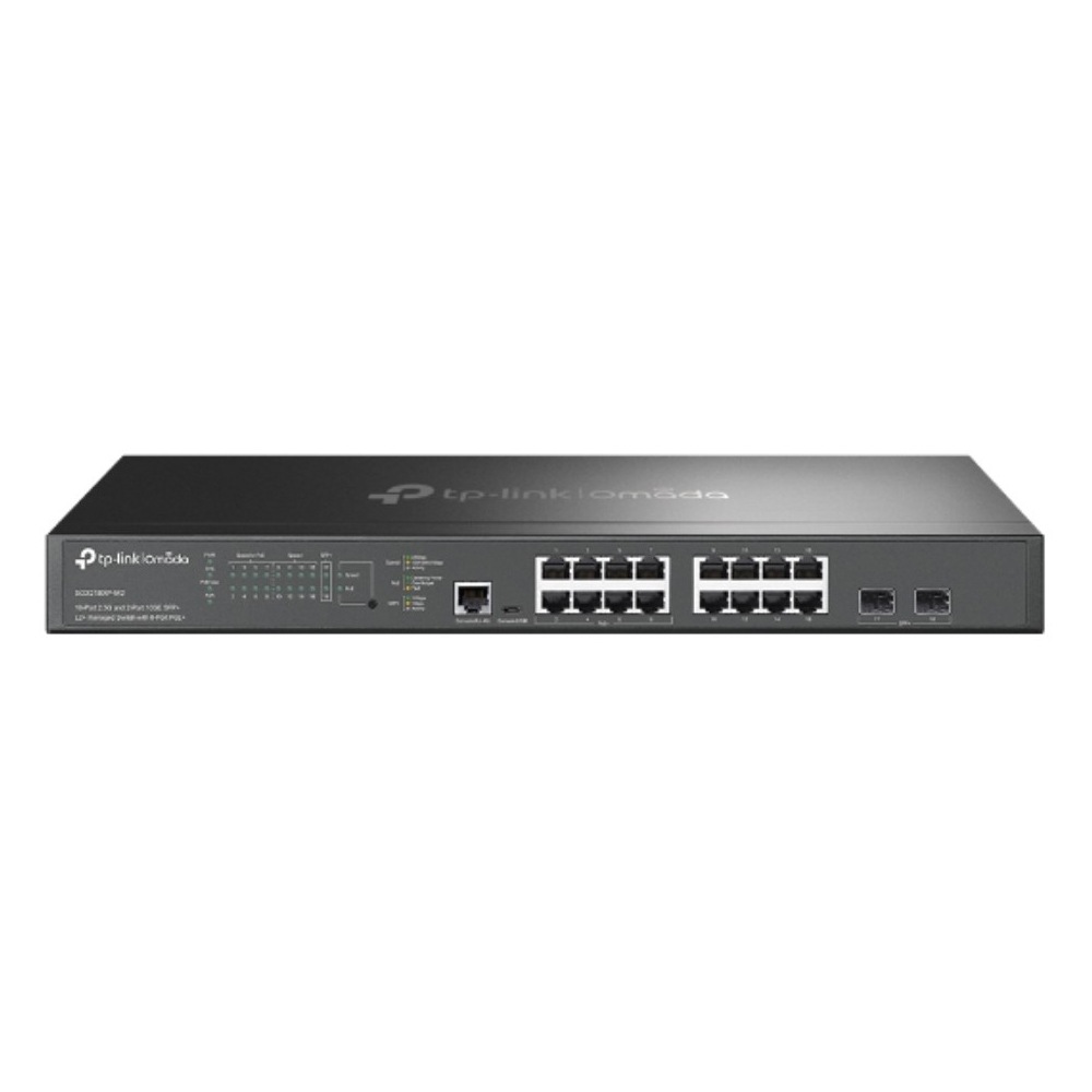 TP-Link [SG3218XP-M2(UN)] Omada 2.5G 16ポート&10GE SFP+ 2ポート L2+ マネージスイッチ(PoE+8ポート搭載)