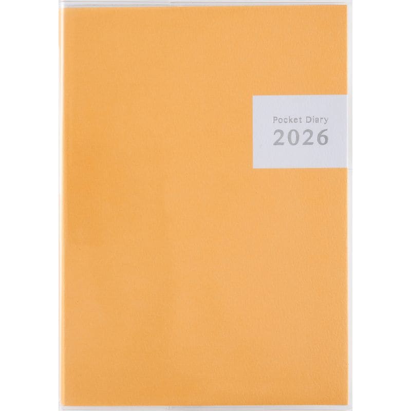 （まとめ買い）高橋書店 2026年 手帳 No.23 ポケットダイアリー A6判 デイリー1頁1日＆月間ブロック式 オレンジ [x3]