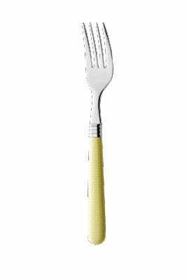 日本製 Japan パステルカトラリー イエロー デザートフォーク 401031 [xまとめ買い12]