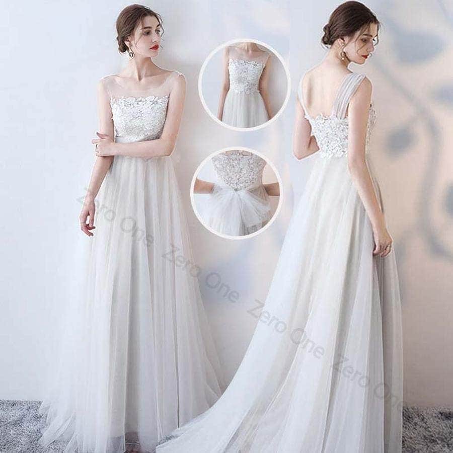 【急速出荷!】パーティードレス ウエディングドレス 二次会 花嫁 Aライン 白 ロングドレス ル結婚式 演奏会 お呼ばれ 新 卒業式 成人式