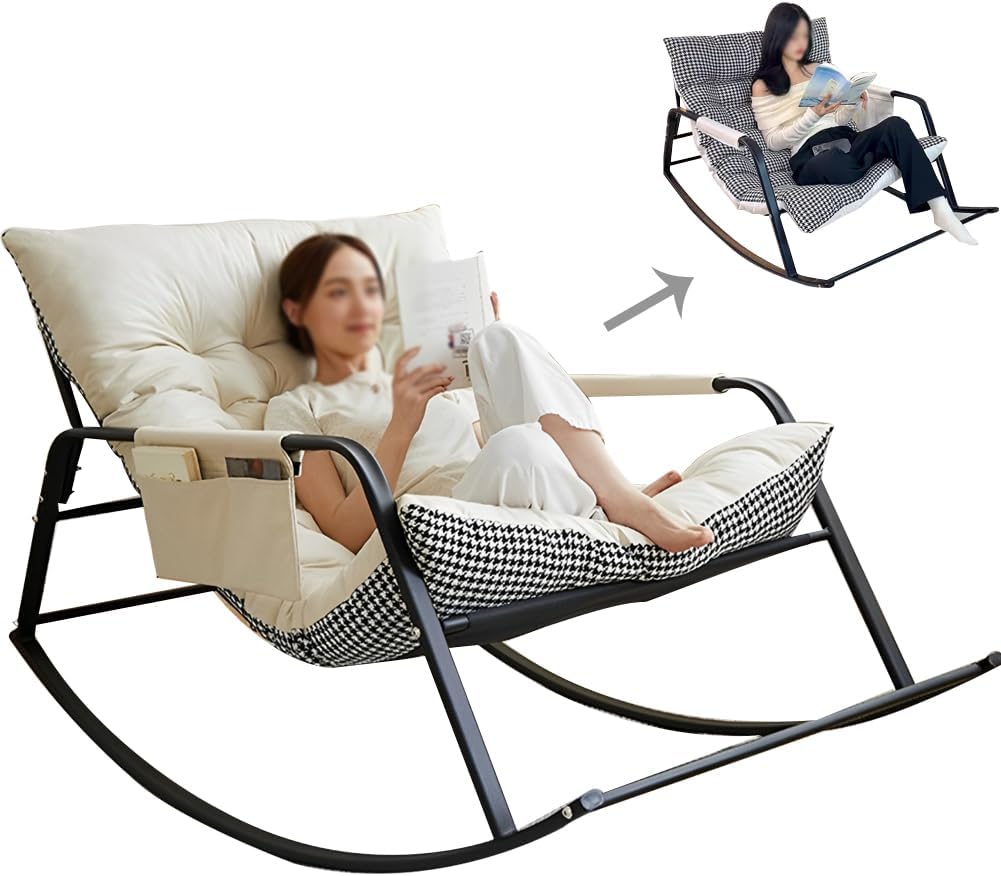 Floralies ロッキングチェア リラックス 揺れる椅子 2人掛け 読書椅子 バルコニー 楽 高耐荷重 水や汚れに強い 組み立て簡単 客間 寝室 家庭用 耐荷重350kg ガーデン 揺り椅子