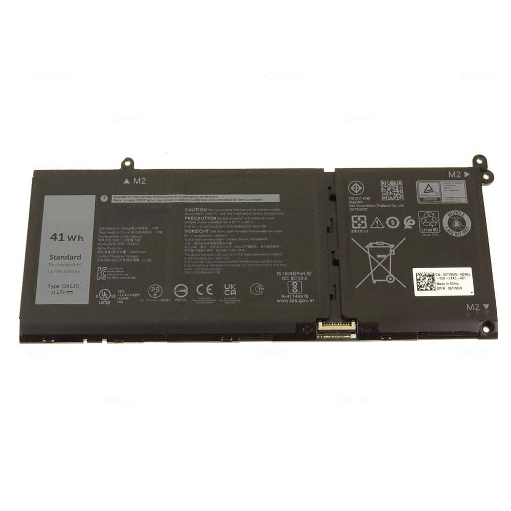 バッテリー互換 DELL Vostro 5310 3420 5410 5415 3510 3515 5510 3520 3525 5515 5620 5625 11.25V 41Wh 3467mAh