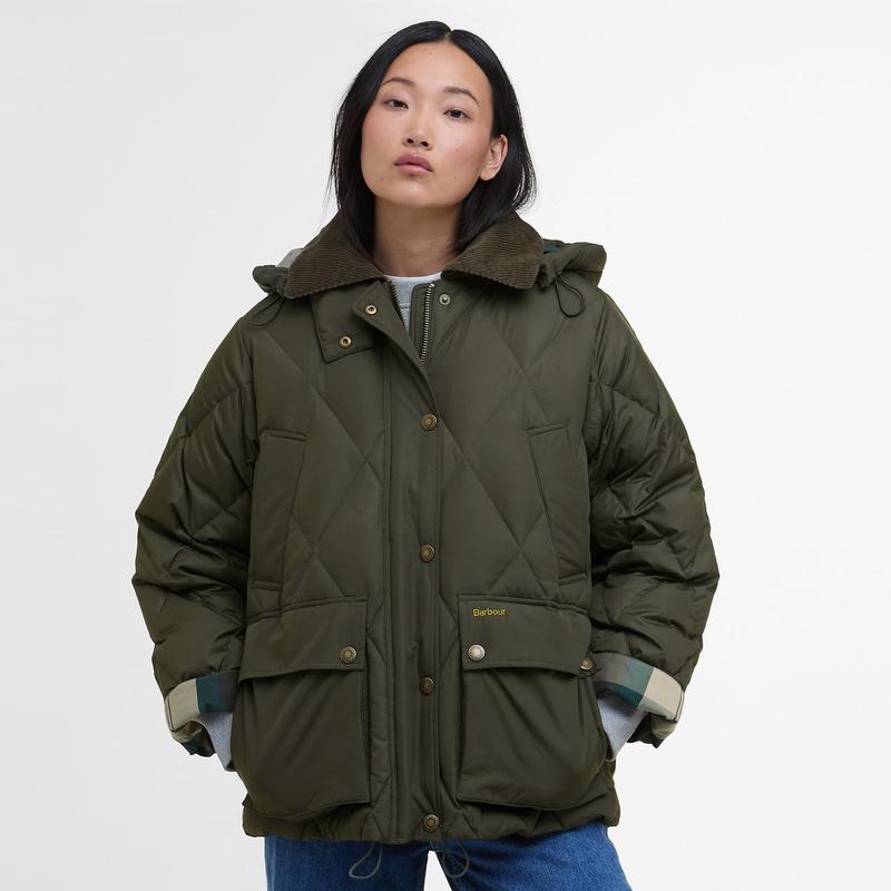 [25FW] 女性オリーブ Yasmin ダックダウンパファージャケット (URJU5F309E2)
