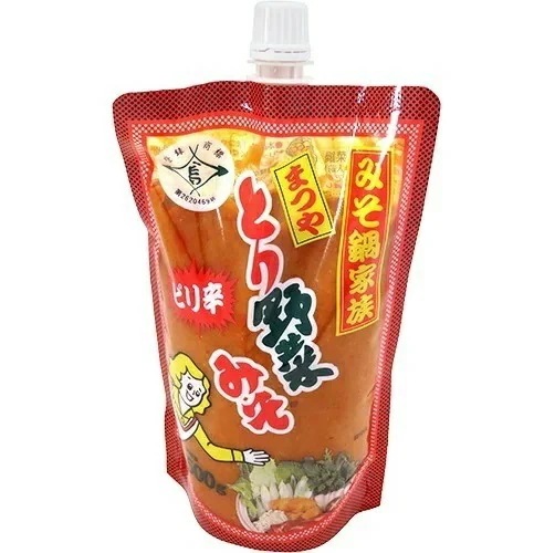 まつや ピリ辛とり野菜みそ スパウトパック 500g12個