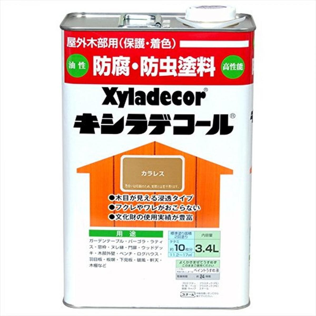 大阪ガスケミカル キシラデコール カラレス 3.4L 　油性 屋外用 防腐・防虫 塗料 補修用品 住宅資材
