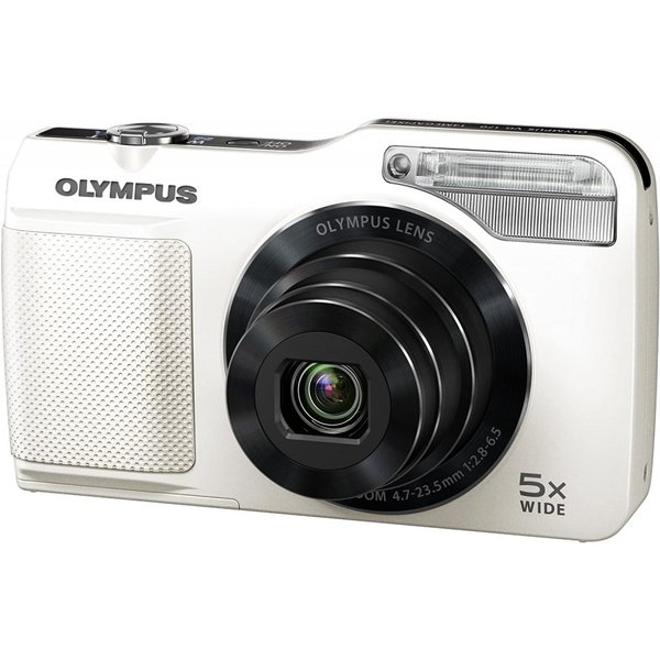 【中古】オリンパス OLYMPUS デジタルカメラ VG-170 ホワイト 1400万画素 光学5倍ズーム 15m強力フラッシュ ハイビジョンムービー 3.0型LCD 広角26mm VG-170 WH