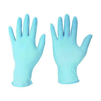 他サイト： ミドリ安全 VERTE-722-M ニトリル手袋 加硫促進剤不使用 ベルテ７２２ ブルー 粉無 １００枚 Ｍ枚　Ｍ VERTE722Mの商品画像