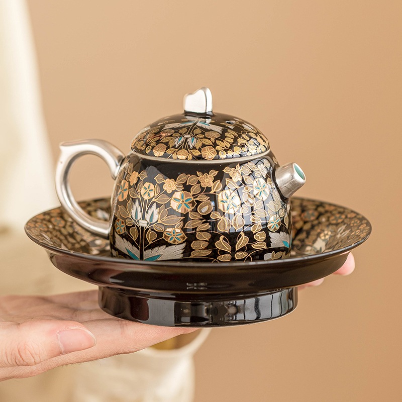 999金銀ティーポットお茶を淹れるためのカンフーティーセット高級ティーポットシングルポット抗酸化ミニポット 5,326円