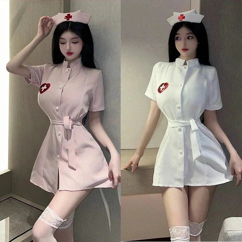 メガ割3日内出荷下着 セクシーエロ エロいコスプレ ナース服火照ったコスプレ制服誘惑スーツ セクシーランジェリー 制服 セットアップ レディース コスム