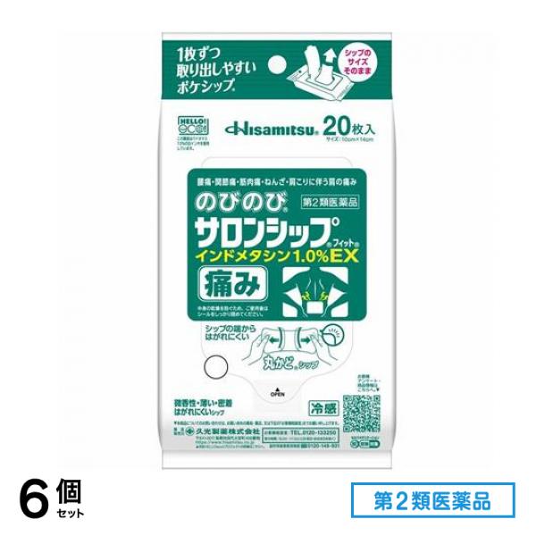 第２類医薬品 のびのびフィットEX ポケシップ 20枚入 6個セット