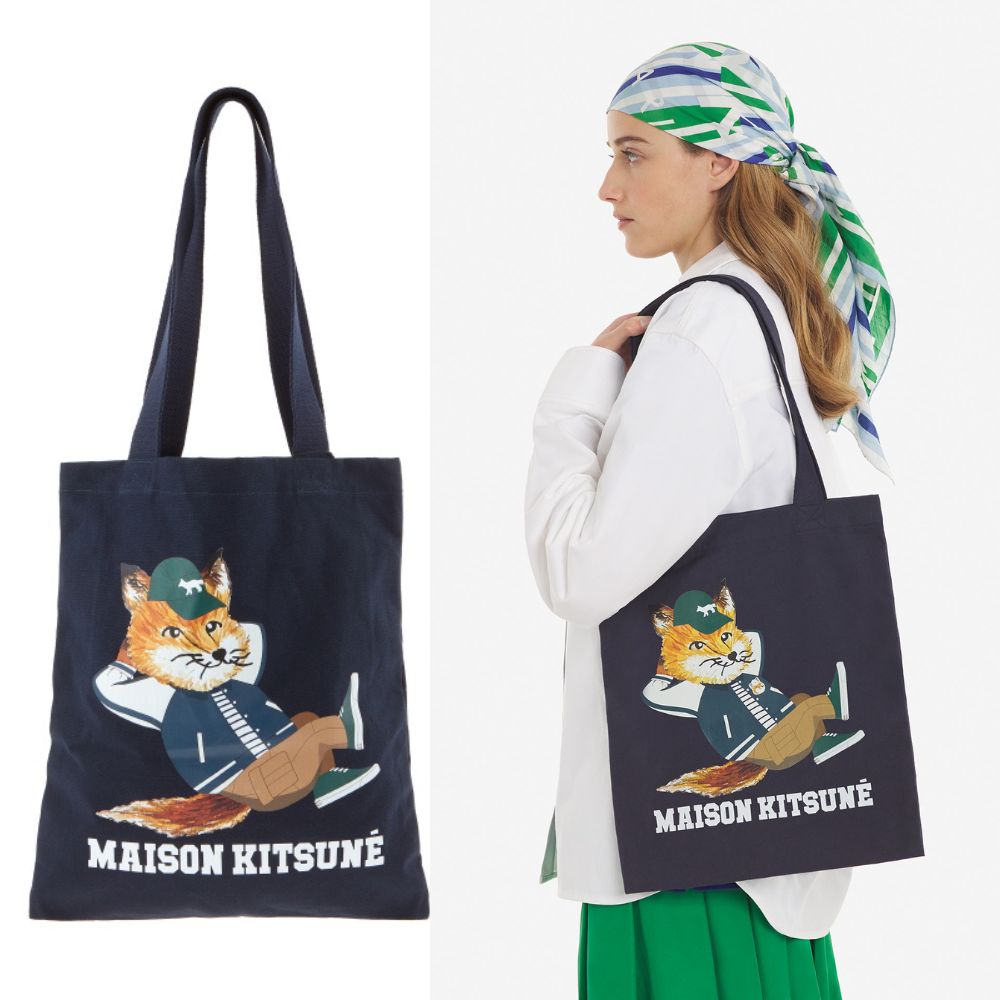 Dressed Fox Print Vertical Canvas Tote Bag