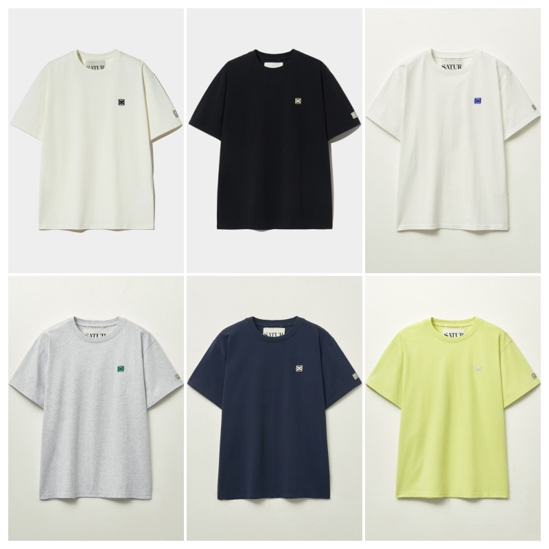 SATUR【SATUR】 CLASSIC SMALL LOGO T-SHIRT : 6COLORS