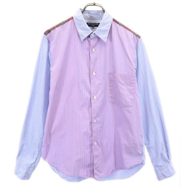 コムデギャルソンオム ストライプ柄 長袖 シャツ SS COMME des
