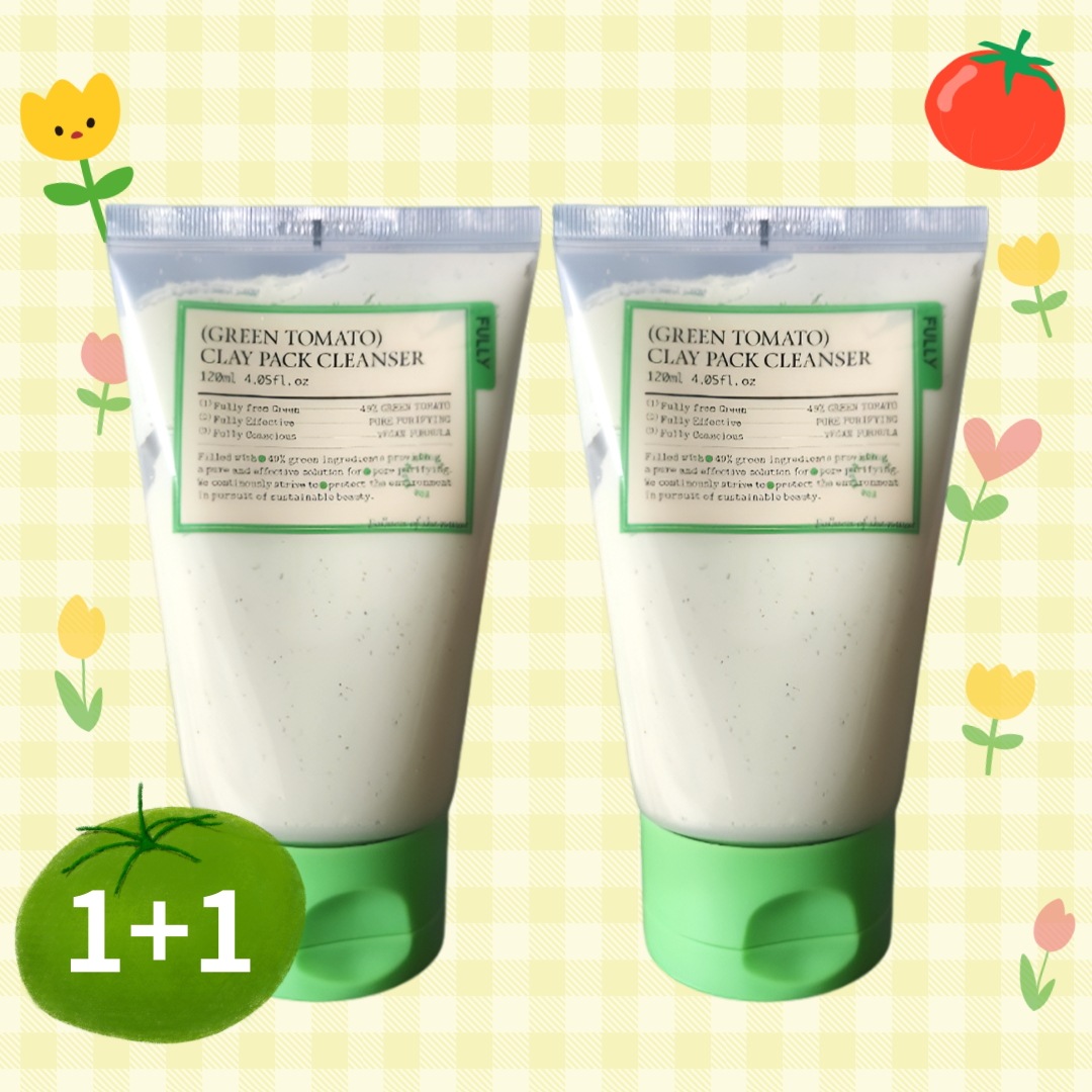 【紗栄子おすすめ/1+1】グリーントマトクレイマスククレンザー 120ml / クレンジング /パック