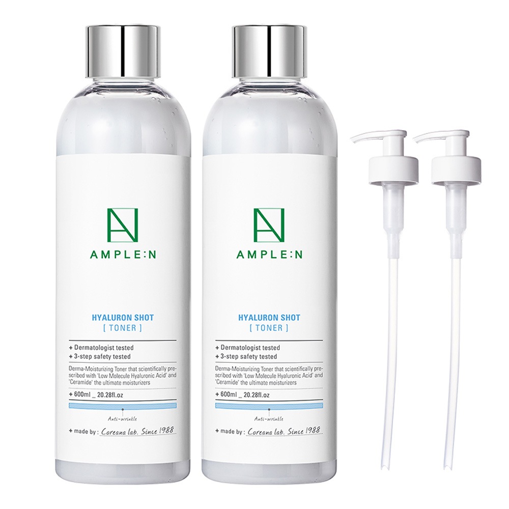 アンプルエン ヒアルロンショット トナー 600ml 2個 ポンプ セット 6,577円