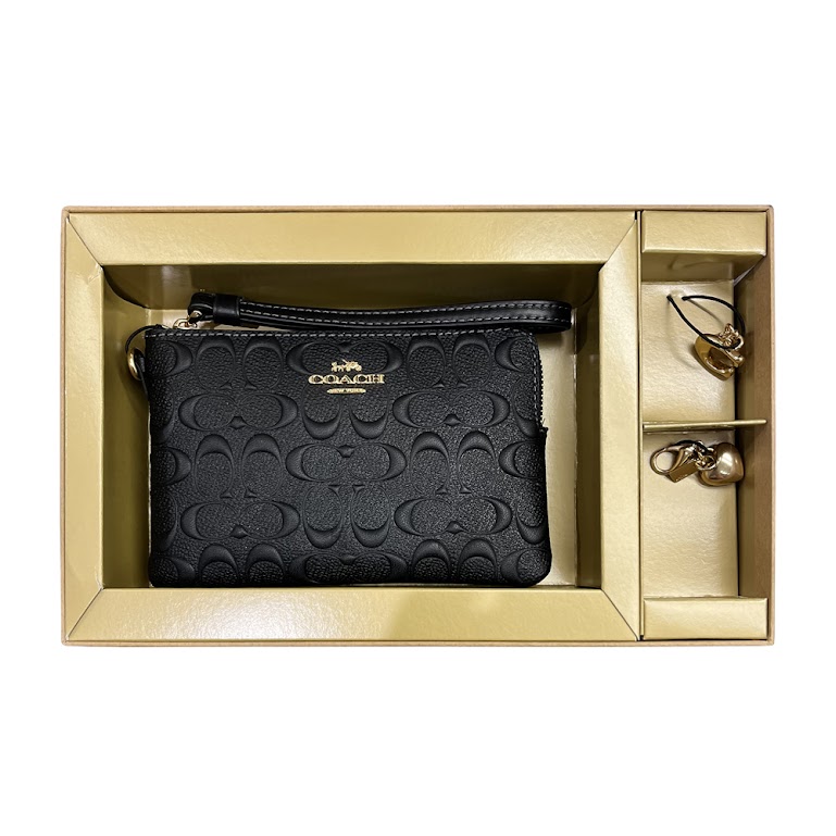 セール 正規品 USA直送 アウトレット レディース シグネチャー エンボスレザー チャーム ギフトセット CF358 箱付