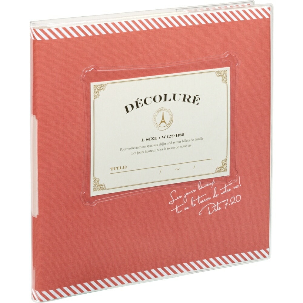 （まとめ買い）デコルーレ ブック式アルバム スクエアM かけるの台紙 レッド アK-MB-201-R [x3]