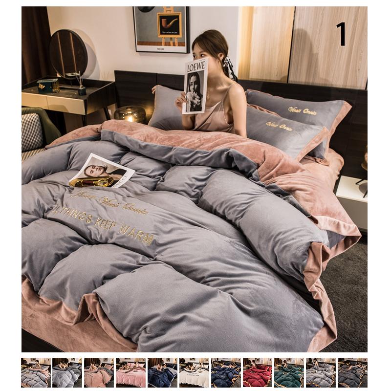 布団カバーセット ダブル フランネル 冬用 ふわふわ 掛け布団カバー シーツカバー フリース素材 暖かい フラットシーツ フランネル 保温 防寒