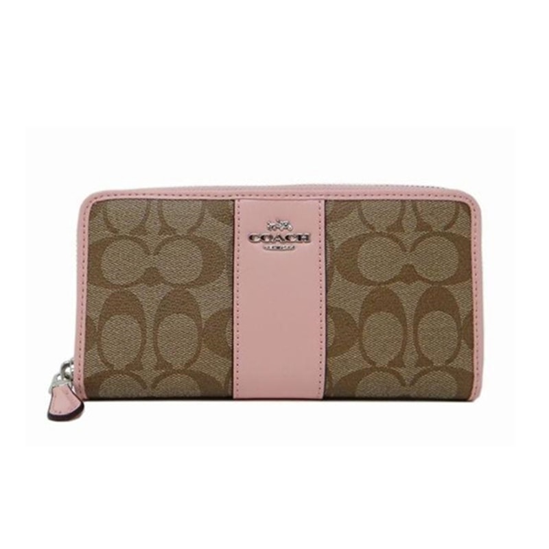 【20%再値下げショップクーポン発行中!】 即納 財布 長財布 F54630 SVAKI ラグジュアリー シグネチャー PVC レザー アコーディオン ジップ アラウンド アウトレット レディース