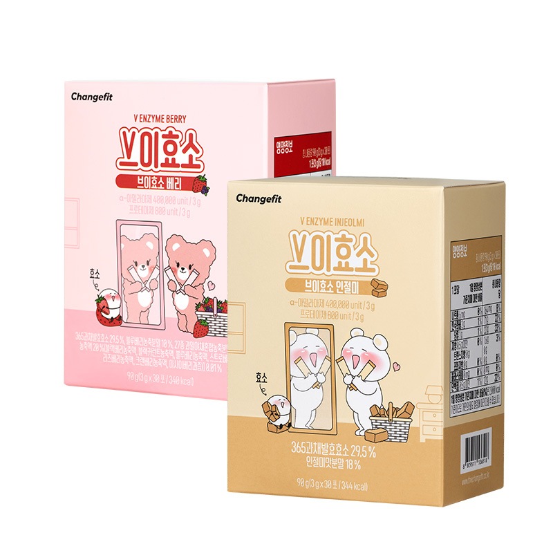 健康な体を作るための選択_酵素ベリー_きな粉餅_30個入りＸ3_韓国食品 5,437円