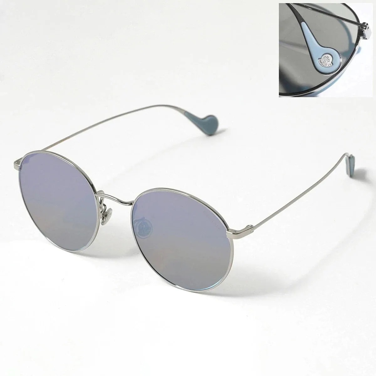 MONCLER モンクレール サングラス ML0109K メンズ メガネ ボストン型 ミラーレンズ メタルフレーム ロゴ 眼鏡 アイウェア 14X