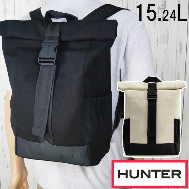 ハンター リュック メンズ リファインド スティッチ キャンバスバックパック 15.24L レディース デイパック かばん 13.5インチノートPC対応 PCスリーブ UBB4012CAA ブラック