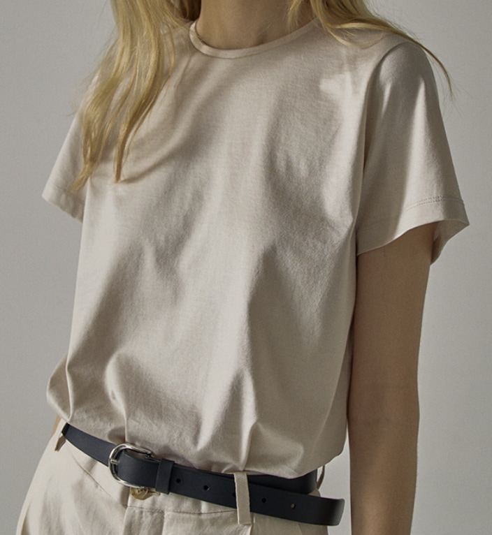 ファサードパターン Silket Cotton T-shirt Cream