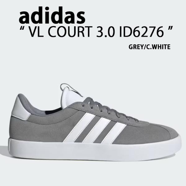 VL COURT 3.0 ID6276 VLコート3.0 GREY THREE CLOUD WHITE シューズ グレースリー