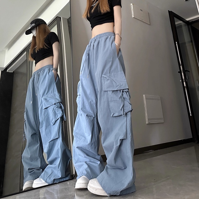 ウエストゴム ダンス衣装 テーパードパンツ レディース レディースパンツ カーゴ ミリタリーパンツ レディース カーゴパンツ 夏秋季