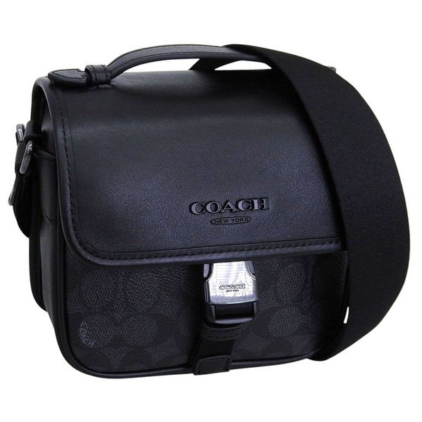 コーチ バッグ メンズ ショルダーバッグ アウトレット ブラック レーサー クロスボディバッグ シグネチャー RACER CRO SIG CBG13QBMI5 COACH