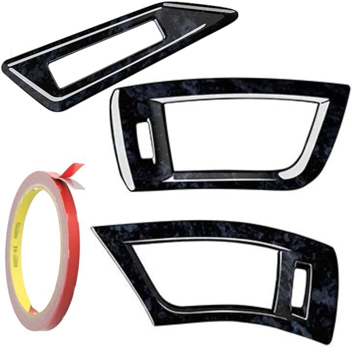 アルファード 30系 ヴェルファイア スイッチカバー フロントエアコンカバー セット 予備の両面テープ付 内装パネル ALPHARD VELLFIRE( 黒木目)