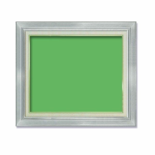 油額油絵額キャンバス額金の油絵額銀の油絵額　7711 F10号（530455mm）シルバー