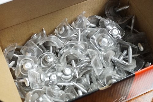 木下地用波板ビス5*35【32波用100本入】ポリカ・ガルバ波板等に使用 (クリアー(透明))