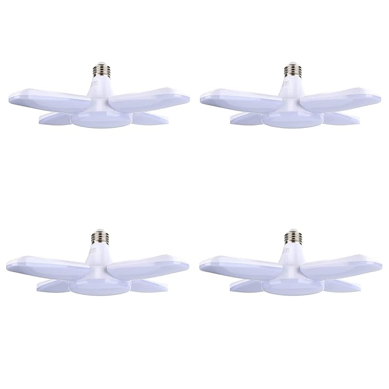 ガレージライト led 作業灯 led シーリングライト E26 LED電球 5灯式 60W 昼白色 6500K 現場用ライト工事用ライト ペンダントライト 天井照明 ダイニング 折りたたみ式 シンプ