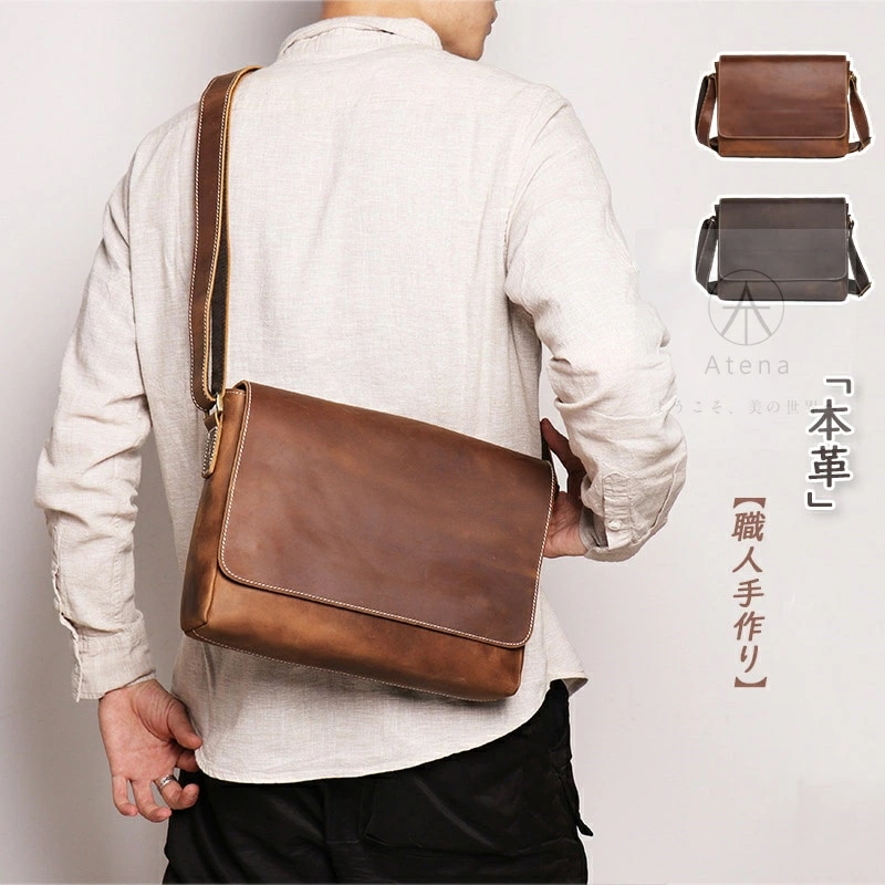 メンズバッグ 本革 かばん 斜め掛け 自転車 通勤 カジュアル 新生活 洗練感 メンズ 牛革 レザー 鞄 ショルダーバッグ メンズ 革 ワンショルダーバッグ 紳士 復古 カジュアル バッグ トートバッ