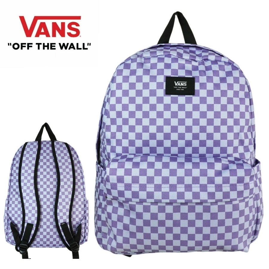 VANS バンズ ヴァンズOLD SKOOL CHECKERBOARD BACK PACKオールドスクール チェッカーボード バッグパックパープル PURPLE 紫b