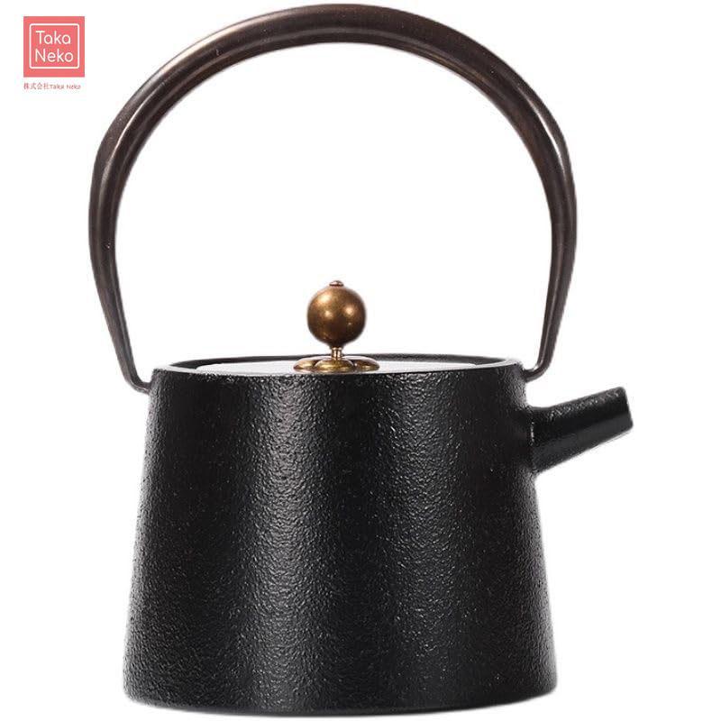 【2枚購入で 280円OFF!】タイムセール 鉄瓶 南部鉄瓶 急須 直火可 おしゃれ 鉄分補給 鉄製 やかん ケトル ブラック大容量 フラット ケトル今月の新型