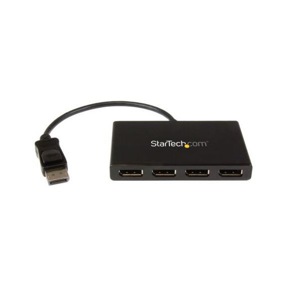 StarTech.com MSTハブ マルチモニタースピリッタ 4K対応 ディスプレイポート（オス）-（メス）x4口 Windows用ブラック MSTDP124DP 1個