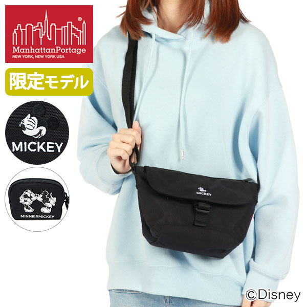 日本正規品 ショルダー Mickey Mouse 2024 Nylon Messenger Bag Flap Zipper Pocket 24