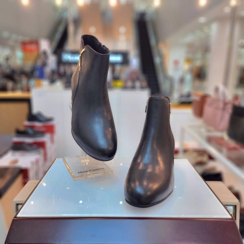 女性の足にやさしい5cmベーシックビューティー型ジッパーアンクルブーツ3FR603