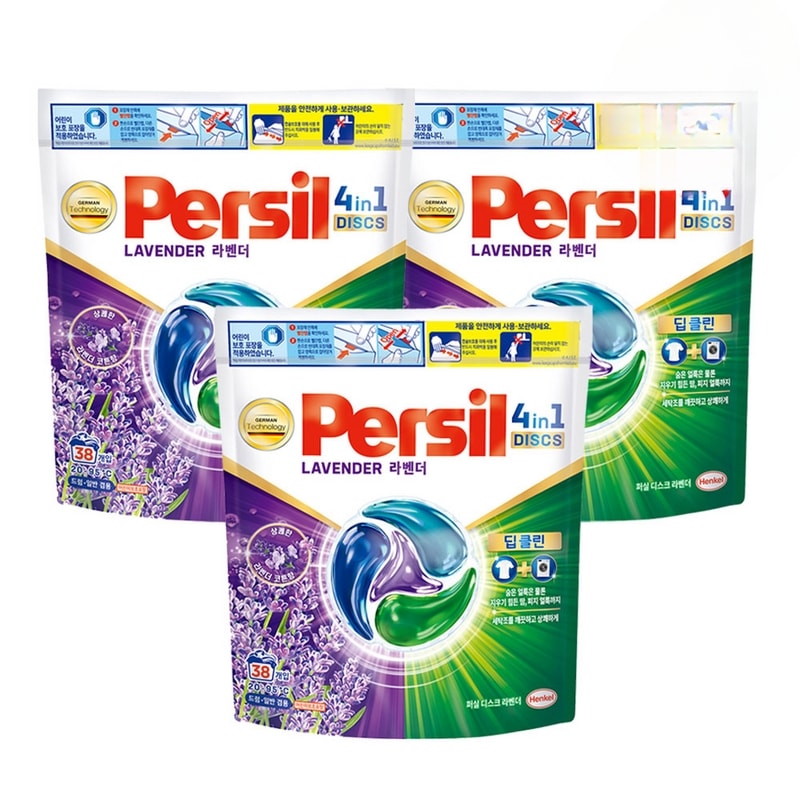 ヘンケルカプセル洗剤パーシルディスク38個入り×3個ラベンダー