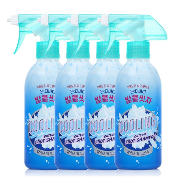 足を洗おう コットンフットシャンプー アラスカ 氷河水 385ml 4本