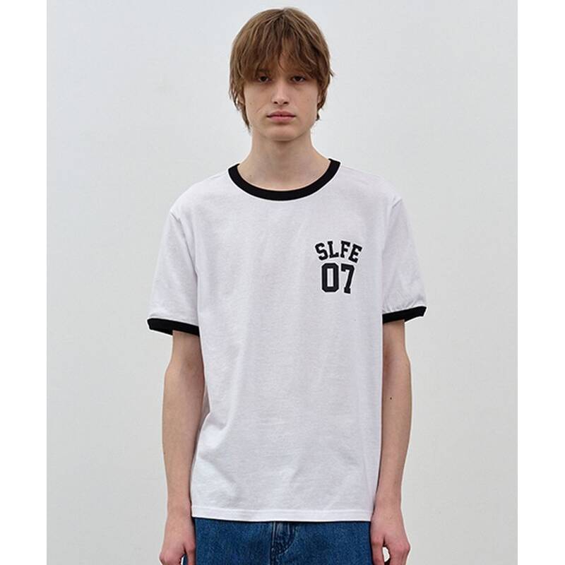 Nau コットン・リンガー半袖Tシャツ 2 ホワイト 496240